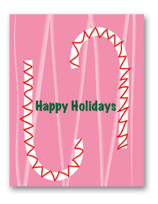 Candy Canes Holiday Greeting Card