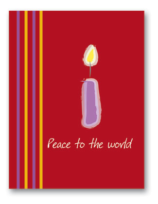 Peace Candle Holiday Greeting Card