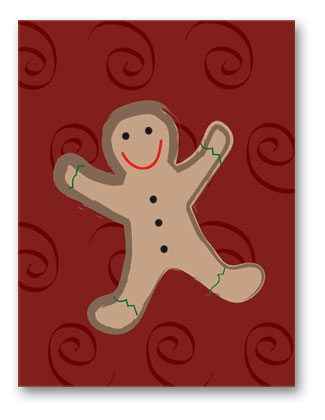 Gingerbread Man Holiday Greeting Card