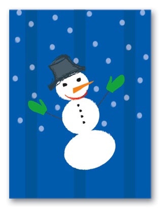 Happy Snowman Holiday Greeting Card