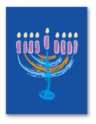 Hanukkah Menorah Greeting Card